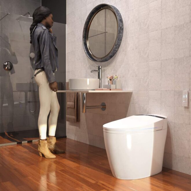 Nashi Aldara iPlus 5 junto al lavabo